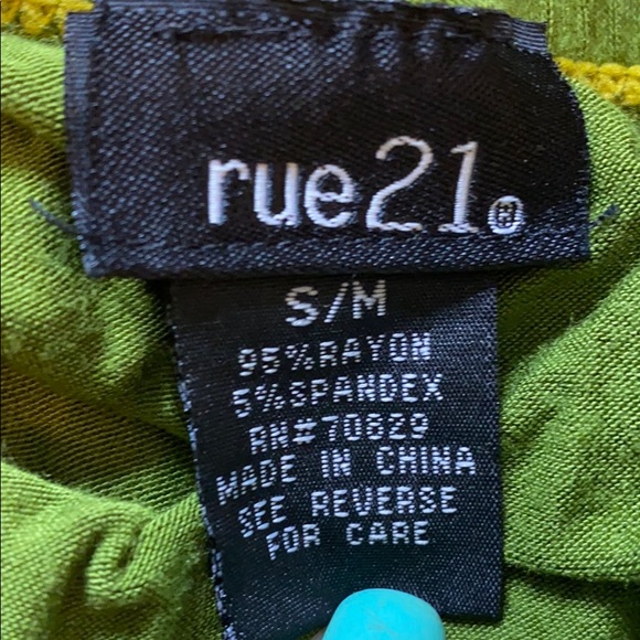 Green Rue21 Tube Top - Picture 2 of 5